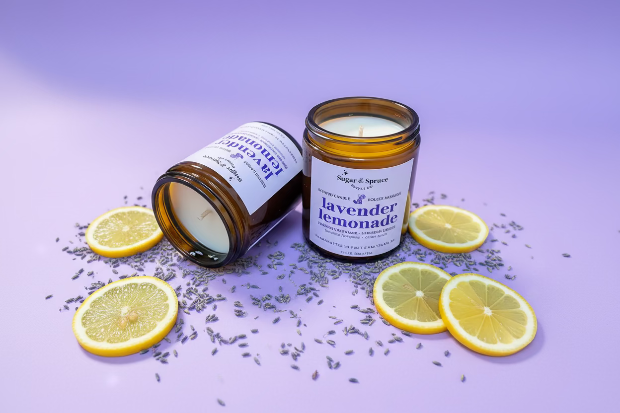Hand-Poured Coconut Soy Candles • Glass Jar
