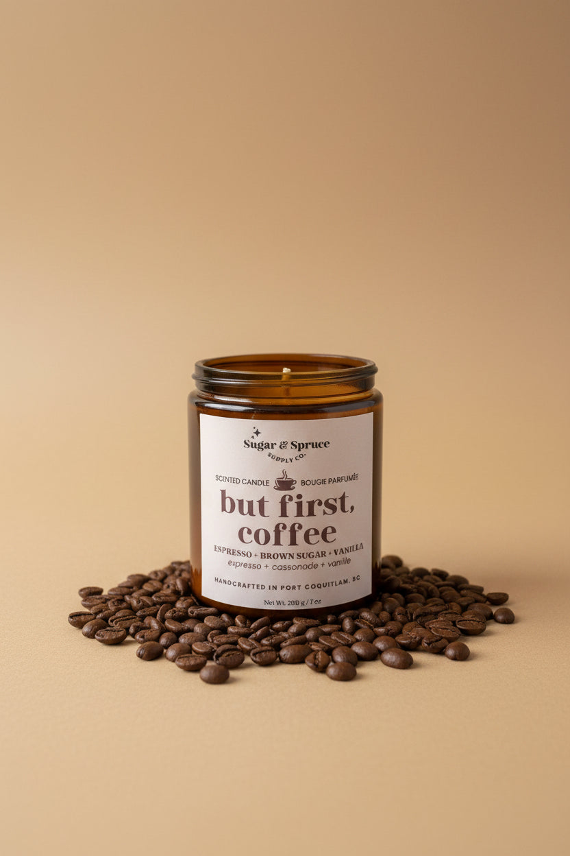 Hand-Poured Coconut Soy Candles • Glass Jar